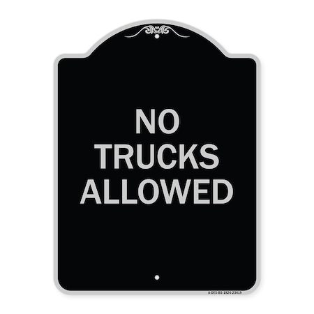 Signmission Parking Lot No Trucks Allowed Heavy-Gauge Aluminum Architectural Sign, 24" x 18", BS-1824-23419 A-DES-BS-1824-23419